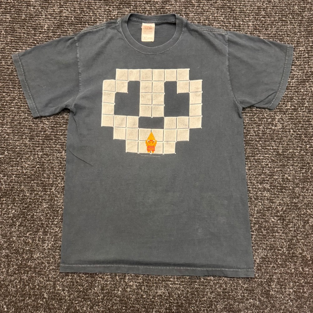 Vintage 2008 Nintendo Legend of Zelda Pixel Art Graphic T-Shirt Gray Mens Medium
